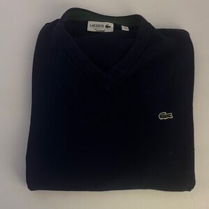 Lacoste Men's Dark Blue V-Neck Sweater